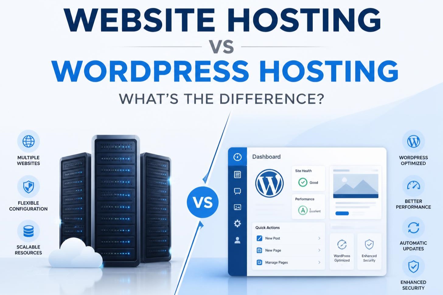 Website Hosting vs WordPress Hosting What's the Difference